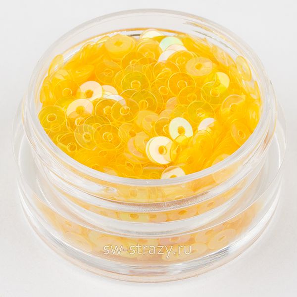 Пайетки 3 mm плоские (0110) Giallo IR 3 гр