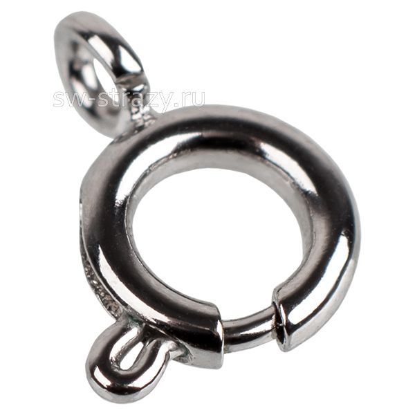 Карабин круглый родий 5 мм