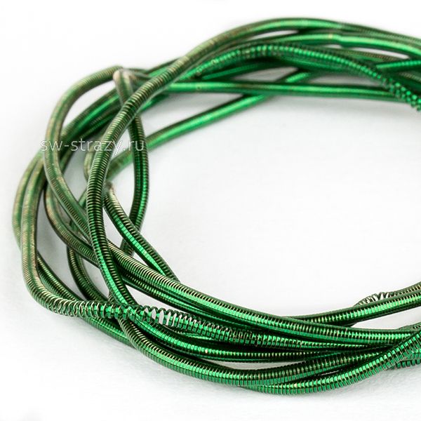 Канитель гладкая темно-зеленая 1 мм (5гр)*