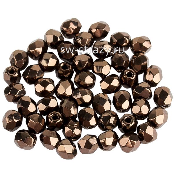 Бусины граненые Firepolished 2 мм Бронза (В23980/14415)