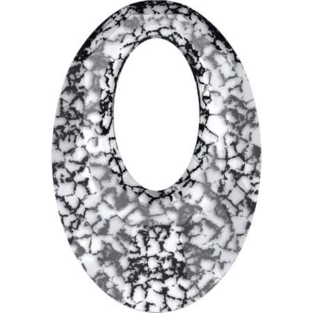 Кулоны 6040 20 mm Crystal Black Patina