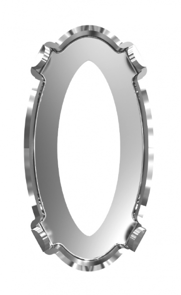 4162/S 18x9,5 mm 3PH2OH Rhodium Plating