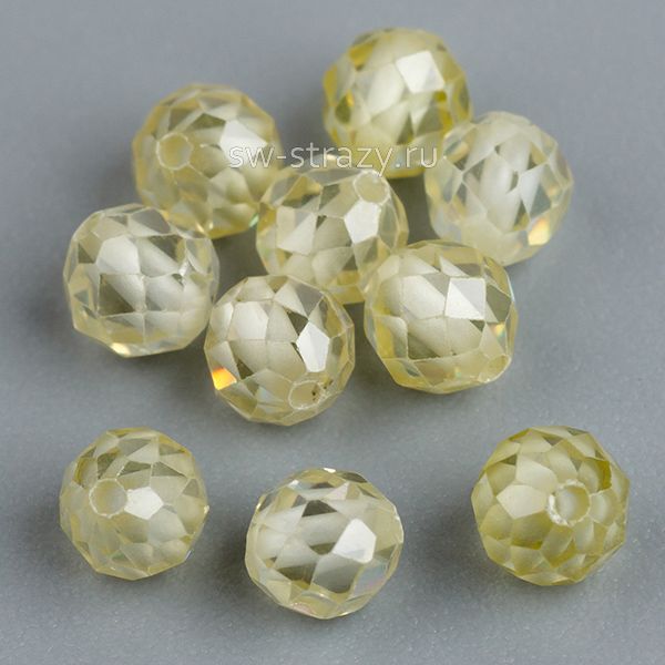 Бусина граненая из циркона 4 мм светло-зеленая