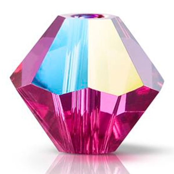 P Rondelle Bead 5328 3 mm fuchsia glitter