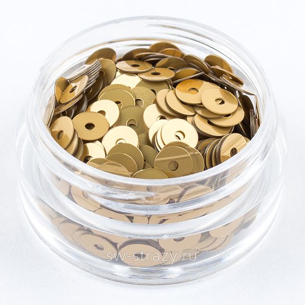 Пайетки 4 mm плоские (8129) Beige M2 3 гр