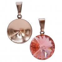 Основа под кулон 1122 16 мм розовое золото SWK0432