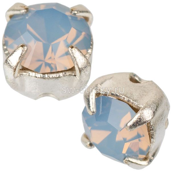 Шатоны в оправе ss 29 Light Sapphire Opal/Silver