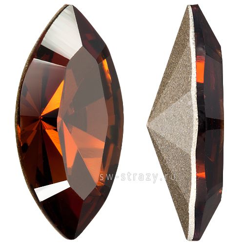 Кристаллы 4228 15x7 mm Smoked Topaz