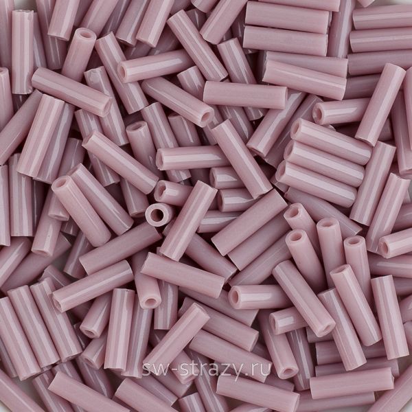 Стеклярус 6x1,7 mm 410 Opaque Mauve