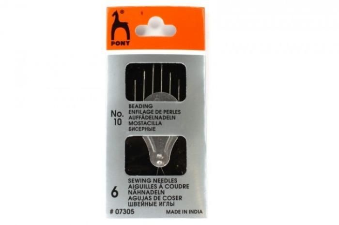 Иглы для бисера Pony № 10 - 6 шт.(07305)