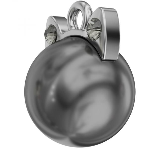 Кулоны 90003 11x8 mm Crystal Dark Grey Pearl (001 617) 215