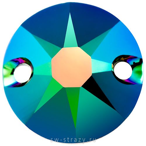 Пришивные стразы 3288 MM 8 Crystal Scarabaeus Green