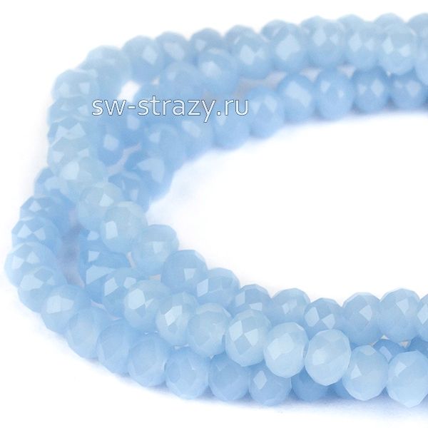 Бусины граненые Rondelle 3 мм сиреневый воск (№42), 1 нить