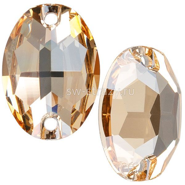 Oval 2H 24x17 mm Crystal Honey