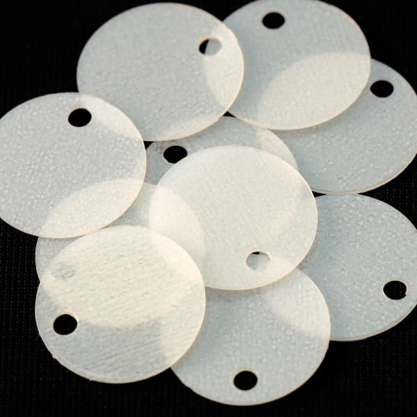 Пайетки круглые 10 мм матовые айвори (10 шт)