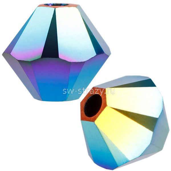 Бусины 5328 4 mm Jet AB 2X