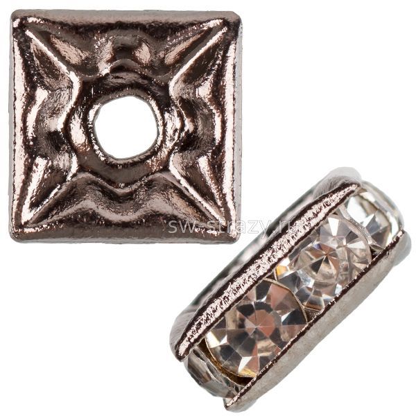 Рондельер квадратный 6 мм пушечная сталь прозрачный камень