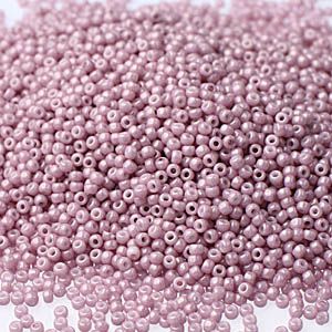 Бисер круглый 15/0 #0127 Непрозрачный глянцевый, темно-розовый