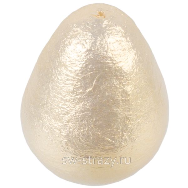 Жемчуг хлопковый капля 15х20 мм насыщенно-кремовый