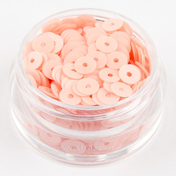 Пайетки 4 mm плоские (3344) Rosa Baby OP 3 гр