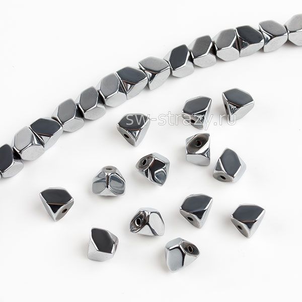 Бусина-куб граненая из светлого гематита 4 мм *