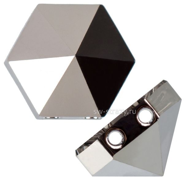 Бусины 5060 5,5 mm Crystal Light Chrome