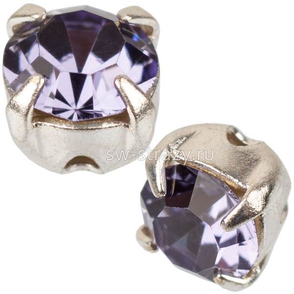 Шатоны в оправе ss 16 Tanzanite/Silver