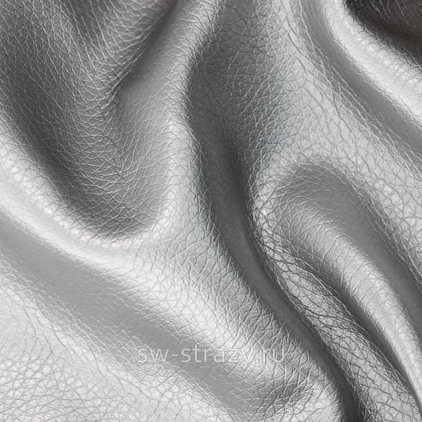 Кожа искусственная 1мм 50х32,5 см серебро (002)