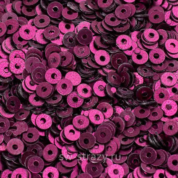 Пайетки плоские 2 мм wine red (3гр)