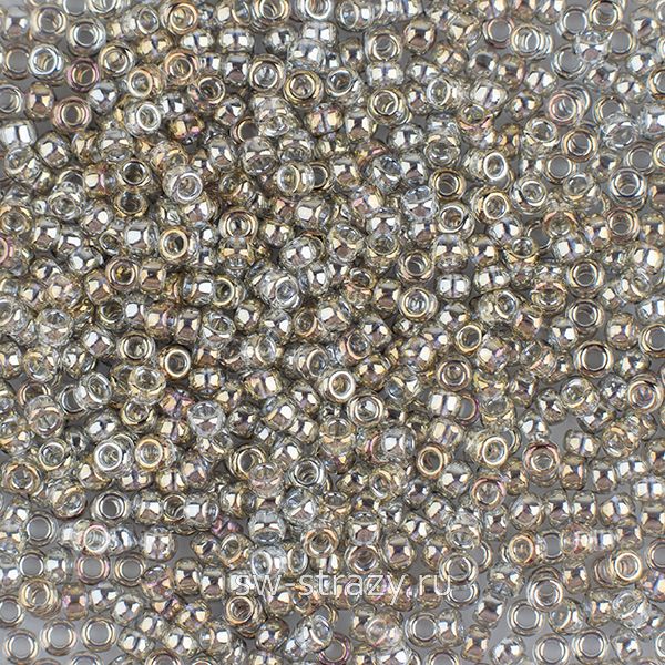 Seedbead Miyuki 15/0 1881 Trans Gold Gray Luster