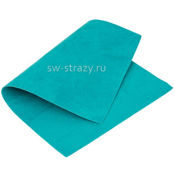 Замша искусств.двухсторон. 20х30 см св.бирюза (28684)