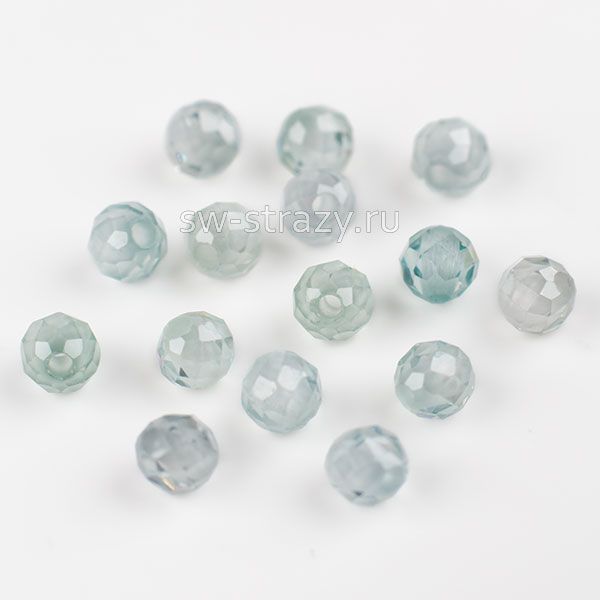 Бусина граненая из циркона 2 мм серо-зеленая