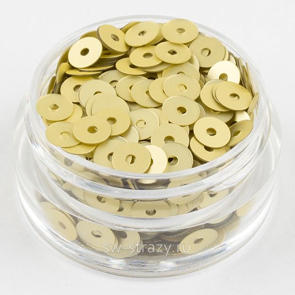 Пайетки 4 mm плоские (216W) Giallo Sole ST07 3 гр
