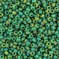 Seedbead Miyuki 11/0 411 FR Matte Op Green Ab