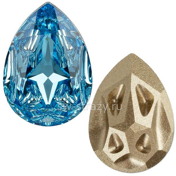 Кристаллы 4390 14x10 mm Aquamarine