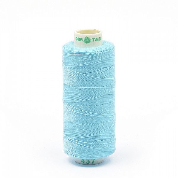 Нитки бытовые Dor Tak 40\2 цв. 437 голубой 366м 100% п\э