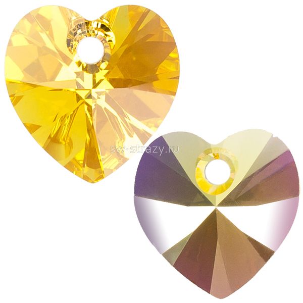 Кулоны 6228 18x17,5 mm Light Topaz AB