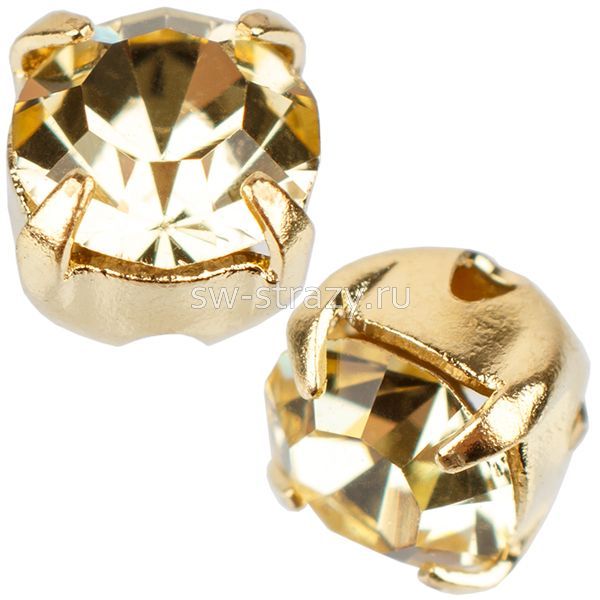 Шатоны в оправе ss 16 Jonquil/Gold