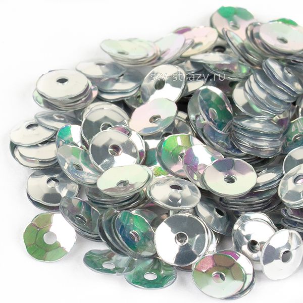 Пайетки 4 mm чаша (1115) Argento MI 3 гр