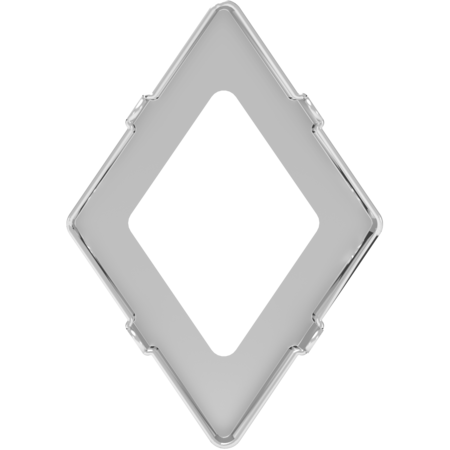 4929/S 24x17 mm 1PH2OH Rhodium Plating