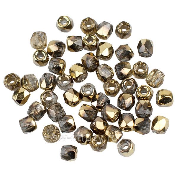 Бусины граненые Firepolished 2 мм Золотистый лайм (00030\26441)