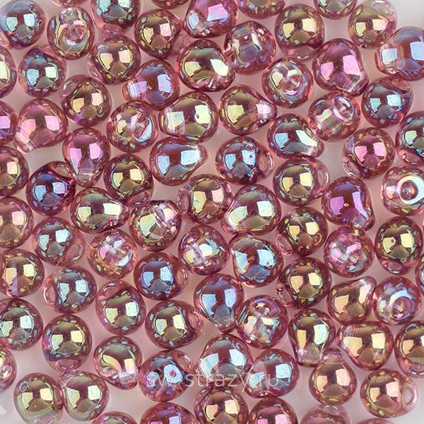 Drops 3,4 mm 256 Transparent Smoky Amethyst AB