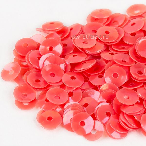 Пайетки 4 mm чаша (0154) Rosso OR 3 гр