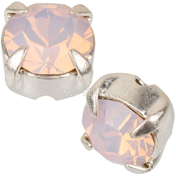 Шатоны в оправе ss 29 Rose Opal/Silver