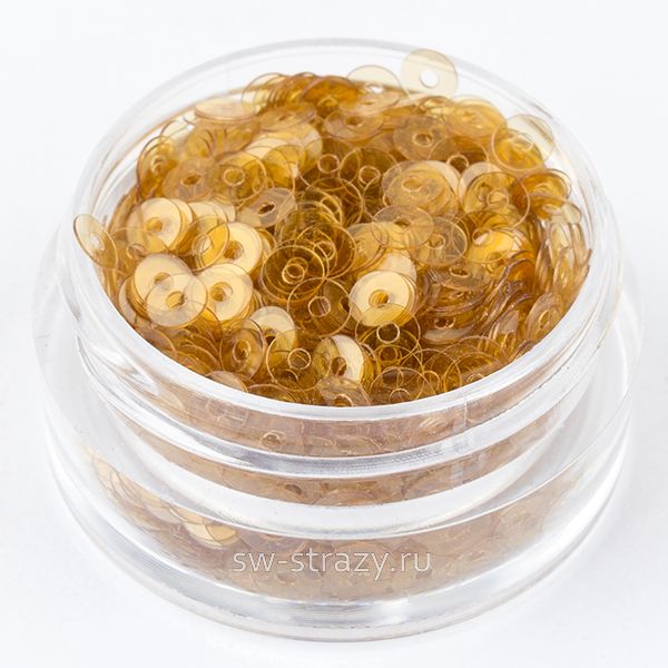 Пайетки 3 mm плоские (8122) Champagne LU 3 гр