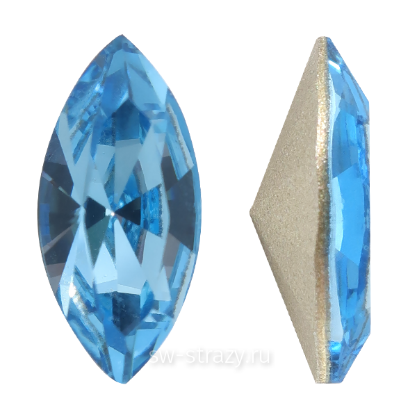 Кристаллы 4228 10x5 mm Aquamarine