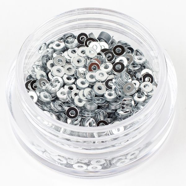 Пайетки 2 mm плоские (1111) Argento MT 3 гр