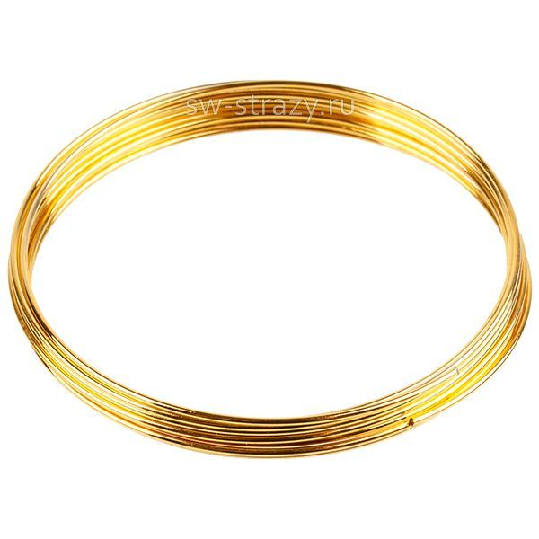Проволока с эффектом памяти для браслета 50 мм золото (1 виток)