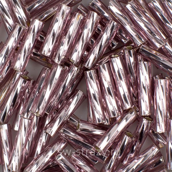 Бисер Twisted 9 mm #0026 Внутреннее серебрение светлый аметист