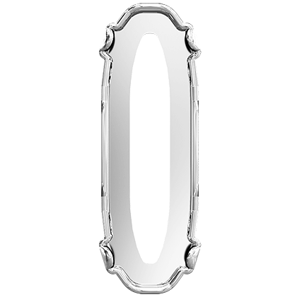 4161/S 21x7 mm 1PH20H Rhodium Plating